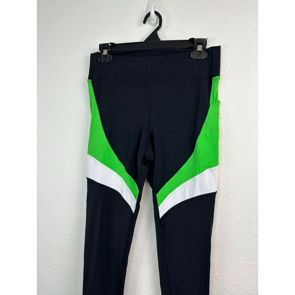 Koral womens XL black green full length Vera blackout high-rise athletic legging - Picture 2 of 4